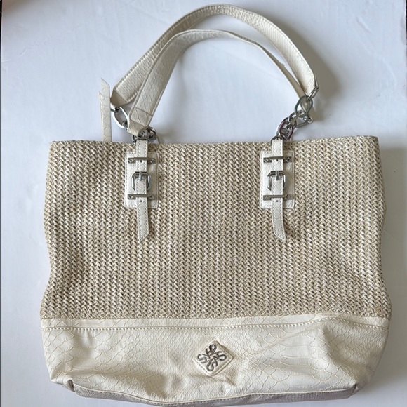 Simply Vera Wang Tan and White Bag - Picture 3 of 8